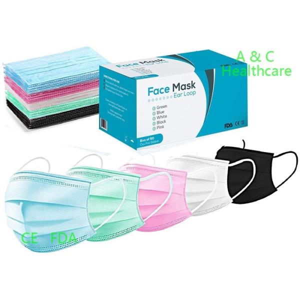 Odorless 4 Ply Anti Dust Disposable Face Mask Mouth Cover Single Use