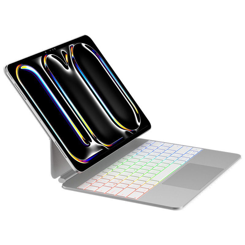 Support Customized Luxury Magnetic Keyboard Case 2400Gs Strong Magnet Portable Trackpad Keyboard Cover for iPad Pro 13