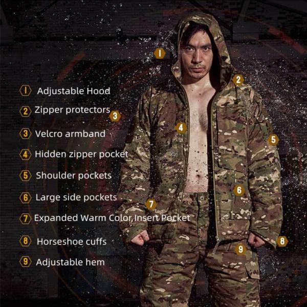 Thermostatic Russian Tactical Military Camouflage Uniforms Thermo Reflective