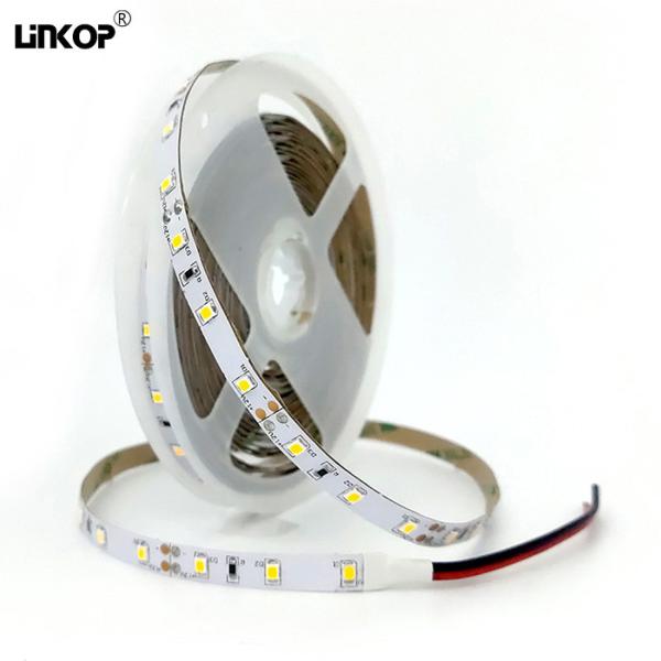 Banda de luz autoadhesiva flexible de 12W LED con doble panel y 120 luces por metro para aplicaciones no impermeables