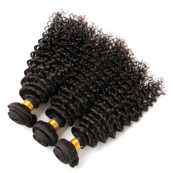 9A Natural Kinky Curly Hair Bundles Double Drawn Hair Extensions Weft