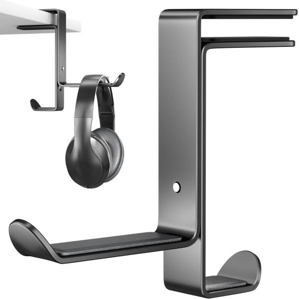 Headset Holder with Cable Organizer Adjustable Metal Headphone Stand Customized Logo