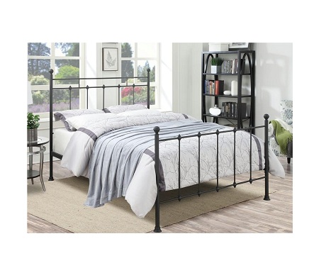 Sturdy Queen Size Metal Platform Bed Frame Eco Friendly Finish Easy Clean