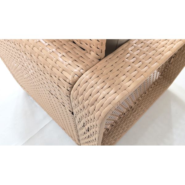 Factory New Style Set of 4 Garland Weaving Rattan Wicker Garden Leisure Conversation Coffee Table Sofa Set