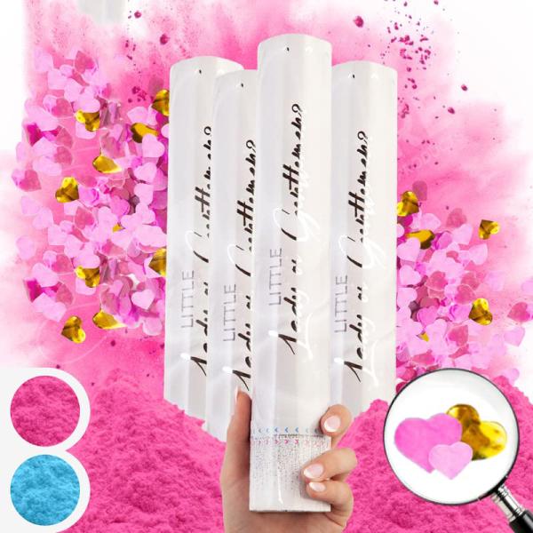 60cm Gender Reveal Confetti Cannon Popper Smoke Powder Confetti Sticks for Party Supplies