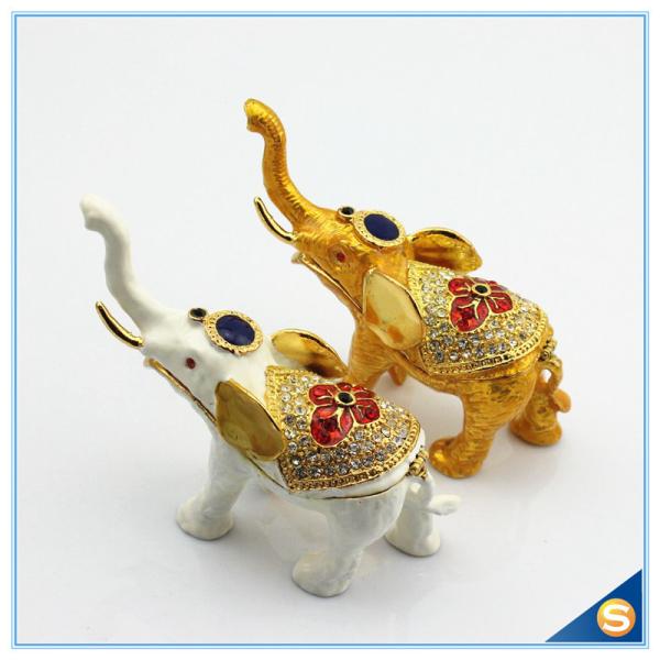 Enamel Craft Creative Antique Elephant Trinket Box Home Decoration Jewelry Box SCJ722