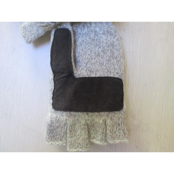 Ladies Acrylic&Wool Glove-Cut fingers with Flip--Thinsulate glove--Fashion glove--Solid color