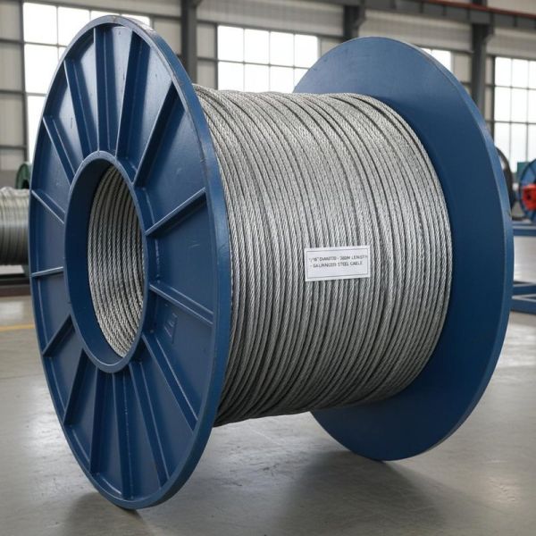 Galvanized Steel Aircraft Cable 1/16 Diameter 3000m Length with 1770 MPa Tensile Strength for Safety Protection