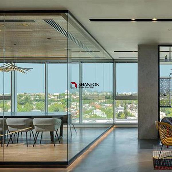 108mm Single Glass Partition Wall Mounted Tempered Glass