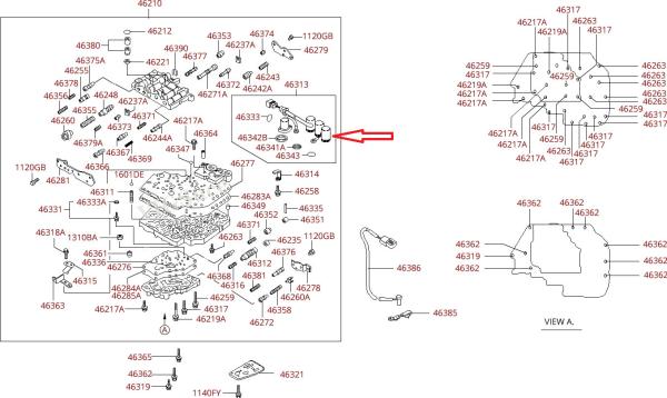 4631334522 KM175 KM177 F4A22 F4A33 Transmission Solenoid Kit For Hyundai KIA 4 SPEED AT 2WD