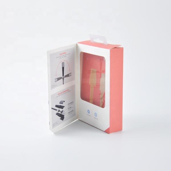 Gift White Card Paper Mobile Accessories Packaging / Usb Data Cable Packaging Box
