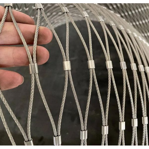 Stainless Steel 304/316 7*7 Zoo Wire Mesh Fence Green Wall Mesh Safety Net Stainless Steel Rope Mesh