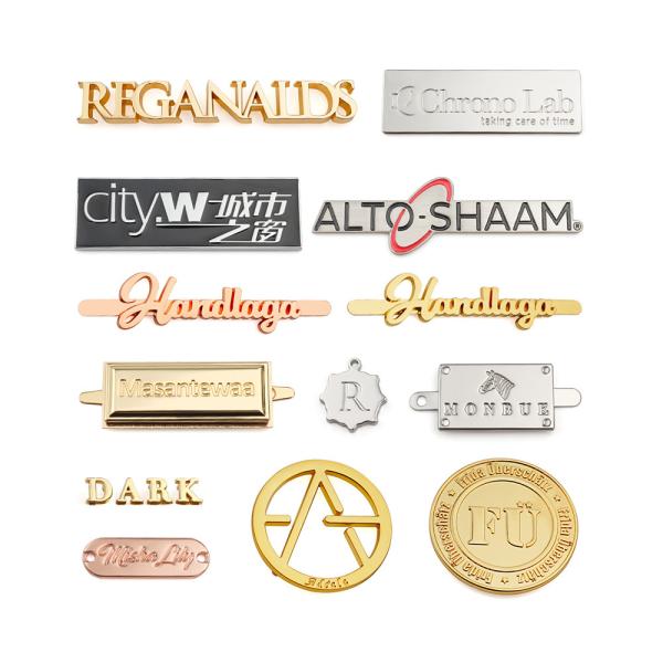 Customized Handbag Metal Label with Eco-friendly Material and Matt Nickel Plated Finish