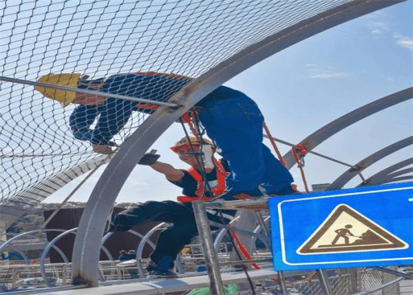 Anti Drop Stainless Steel Cable Net Rope Mesh SGS For High Altitude