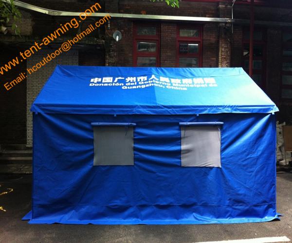 3x4m Outdoor Steel Framed  Waterproof  Disaster Relief Tent Refugee Tent
