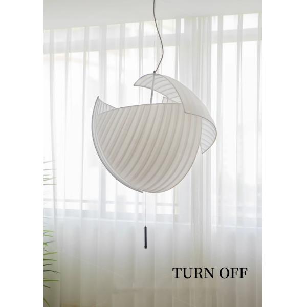 Nordic Fabric Cloth Irregular Molding Bud Pendant Light Wabi-sabi White Art Chandelier