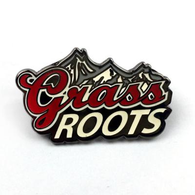 Promotional Black Finish Hard Enamel Pin Badge With Rubble Clutch Elevate Your Brand