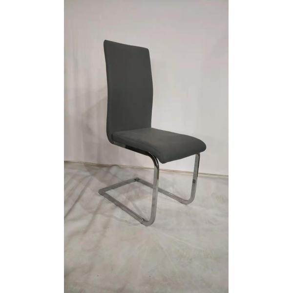 Stackable Grey Fabric Dining Room Chairs Leather Metal Leg Kitchen Steel Pipe