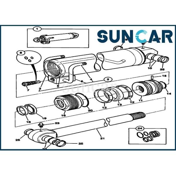 CYL 120mm x 60mm ROD Ram JCB 991/00158 991-00158 99100158 Tilt Cylinder Repair Seal Kit
