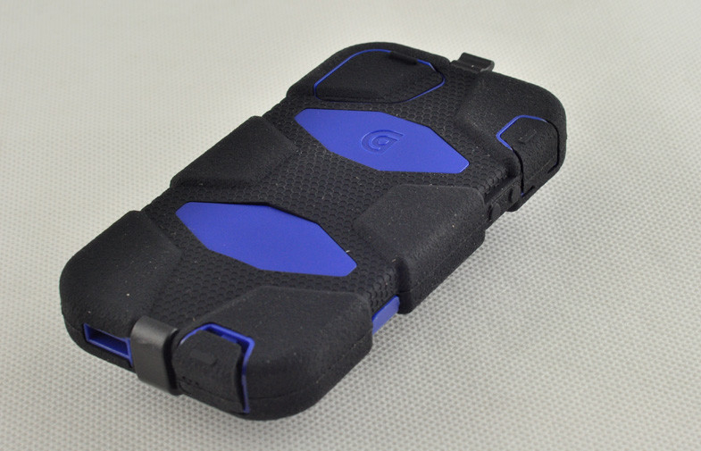 Silicone Protector Survivor Cell Phone Cases Black / Blue Hard Shell For Iphone 5