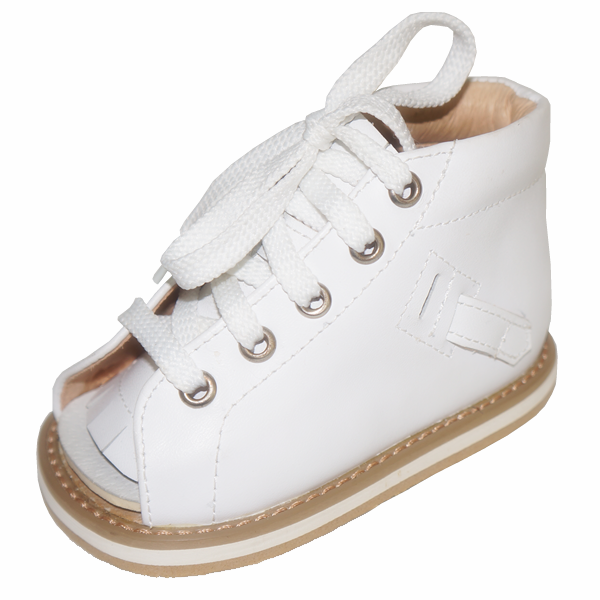 Genuines Leather Denis Brown Kids Orthopedic Shoes For Club Foot