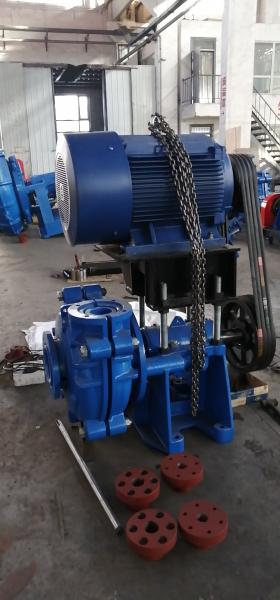 6 / 4 E Heavy Duty Slurry Pump / Horizontal Slurry Pumps With Electric Motor Driven