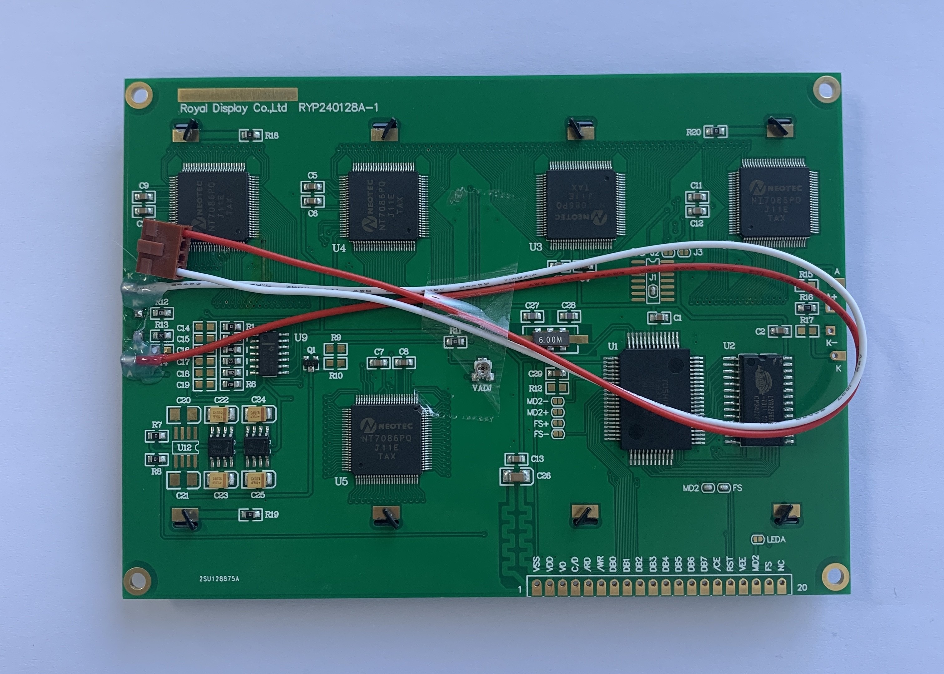 5,1-дюймовый 240x128 точечный модуль дисплея 5V 22-контактный ЖК-экран Графический ЖК-дисплей T6963c