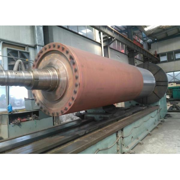 Rubber Or PU Covered Q345B Steel Felt Wire Leading Roller For Paper Machine