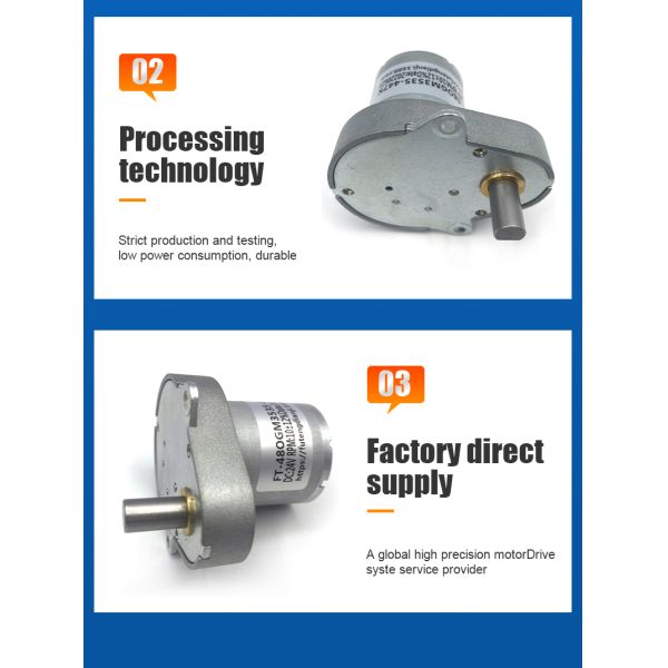 Futeng Factory Customized 3v 5v 6v 12v Mini Pear Shape Gear Motor 48mm Plastic Flat Gear Bldc Motors for Drill