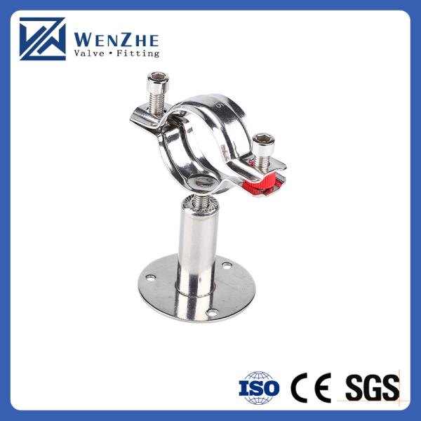Adjustable Silver Stainless Steel 304 Pipe Holder with Thread/Clamp/Weld Connection