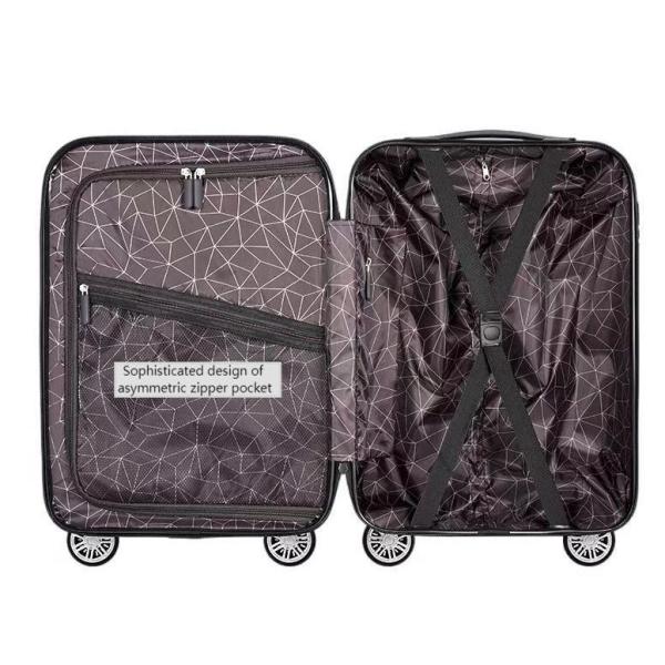 Устойчивый классический компактный твердый багаж с передним открытым карманом