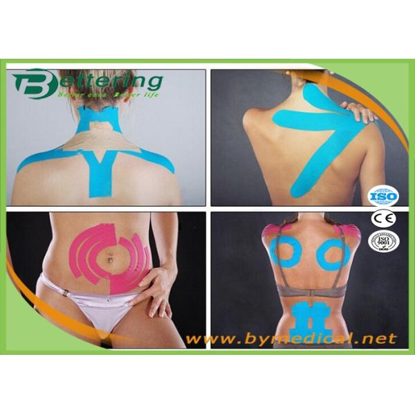 Elastic Athletic Kinesiology Physiotherapy Tape , Colored Kinesiology Tape Knee Support