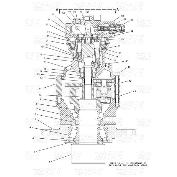 5I-9310 SG025 Pièces moteurs de déplacement pour excavatrice oscillante avec entretien de l'huile d'engrenage