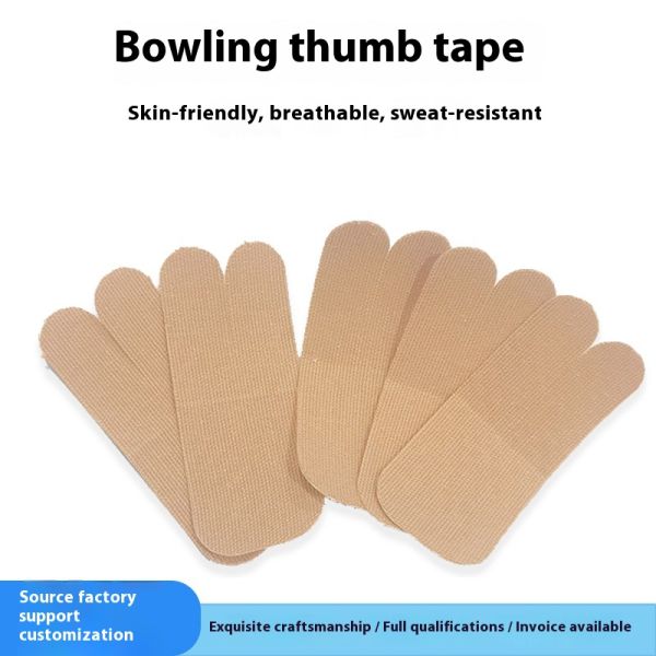 Custom Elastic Fabric Sports Finger Guard Single Sided Adhesive Bowling Thumb Tape with Special Finger Hole Sticker Manufacturer