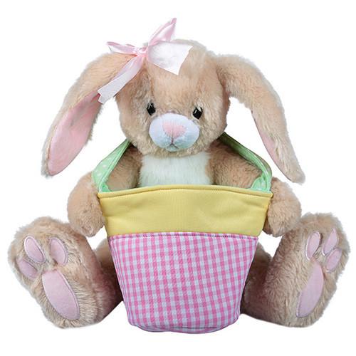 Fuzz animal bunny with basket, extrem soft ,cuddle play sets for kids, best gifts for toddles, sanfe and Eco friendly