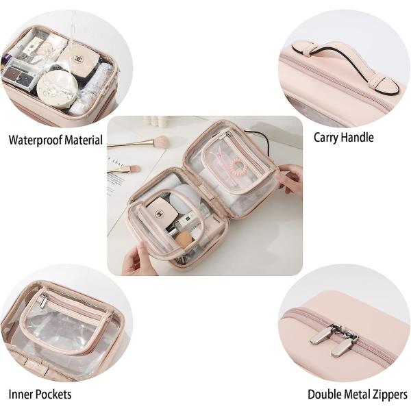 Senior Sense Double Cosmetic Large Capacity Waterproof Makeup Bag OEM/ODM Acceptable