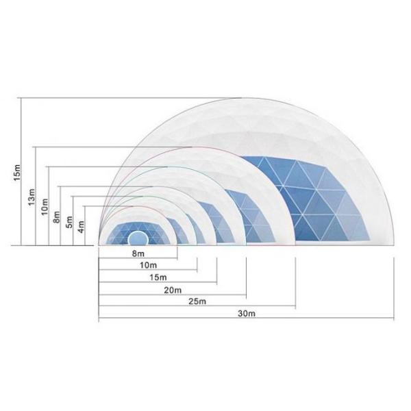 20m Igloo Geodesic Dome Pvc Yurt Lightweight 4 Season Tent With Steel Frame