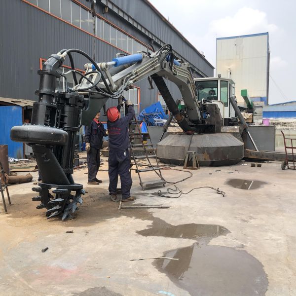 Customized Amphibious Dredger 30t Weight with 3 Stage Cutter Head