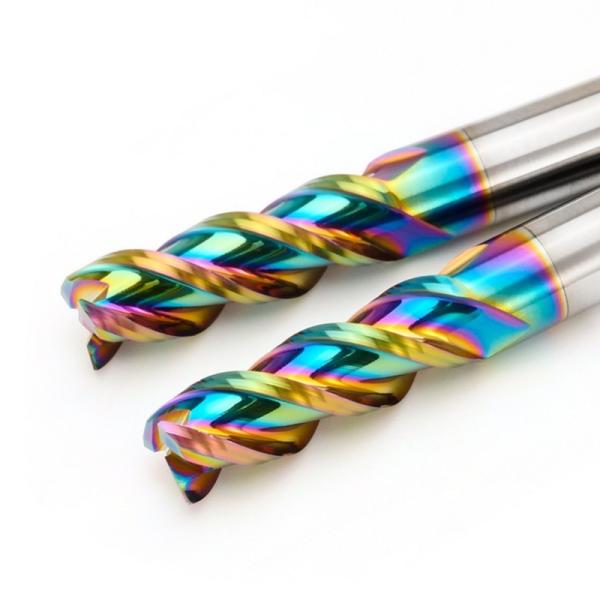 Aluminum Carbide End Mill DLC Mirror Polish Nano Coating 3 Flutes For CNC Machnining