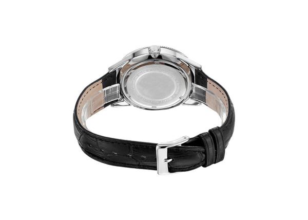 Genuine Leather Quartz Stainless Steel Watch 5ATM Waterproof 43mm Case Size