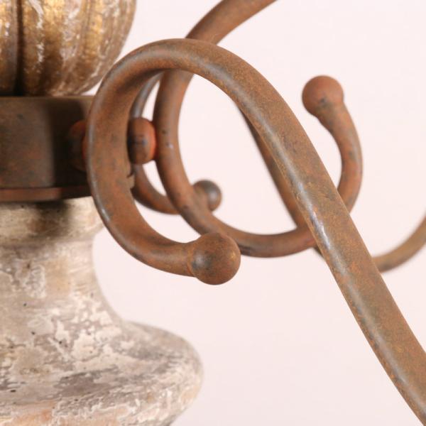 Wood plank chandelier with Iron Arm Material for home Lighting (WH-CI-70)