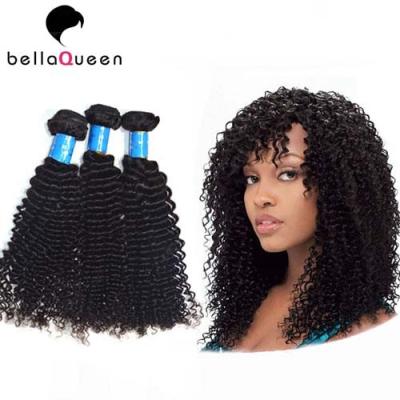 Cabelo europeu encaracolado perverso preto natural do Virgin de 100% de pacotes do cabelo humano