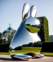 Stainless Steel Bunny Sculpture Rabbit Statue Metal Animal Manufacturer