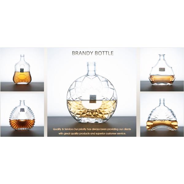 Frosted 750ml Glass Bottle for Liquor Brandy Whiskey Vodka Gin Rum Square Shape CNF
