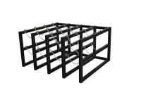 Cremalheira 4 do armazenamento do tanque de gás de 16 cilindros largamente 4 pelo metal profundo Fab Products