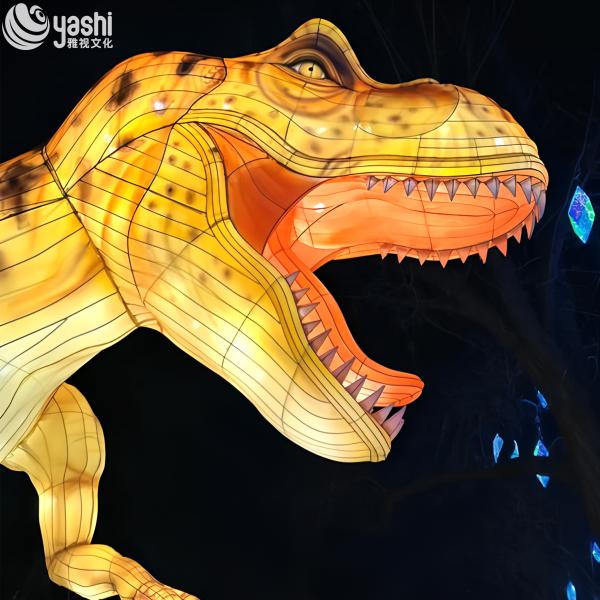 Lifelike Tyrannosaurus Rex Model with Waterproof Outdoor LED Lantern