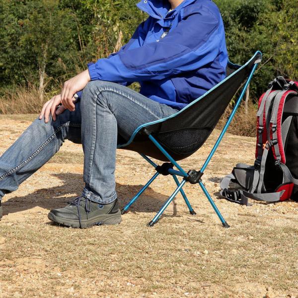 Childrens Armless Blue Folding Camping Chairs 120kg 150kg 250kg 500lb