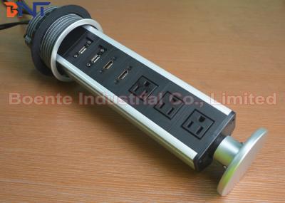 Soquetes elétricos de Worktop da cozinha superior de prata com tomadas de poder padrão dos E.U.