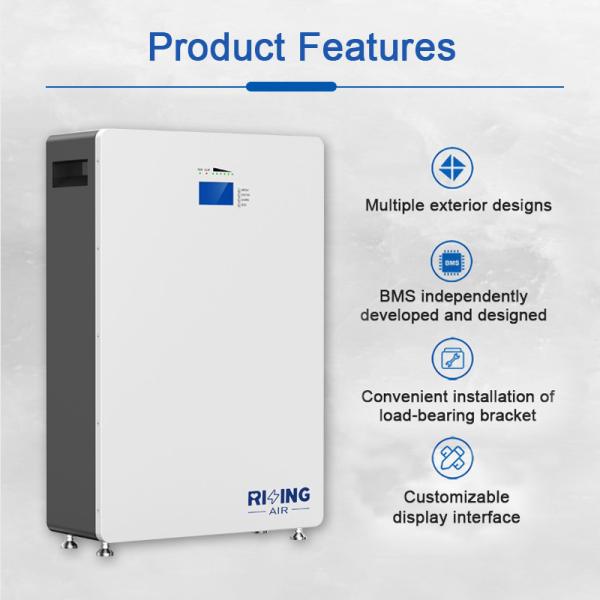 51.2V 200Ah 10.44kWh Solar Lifepo4 Battery 5000W Wall Mounted Storage Battery