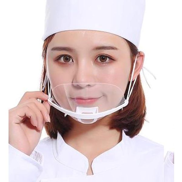Hubei Haixin Clear Transparent Face Anti-Fog Sanitation Mask with Plastic Visor Mouth Shield Hygiene Food Mask